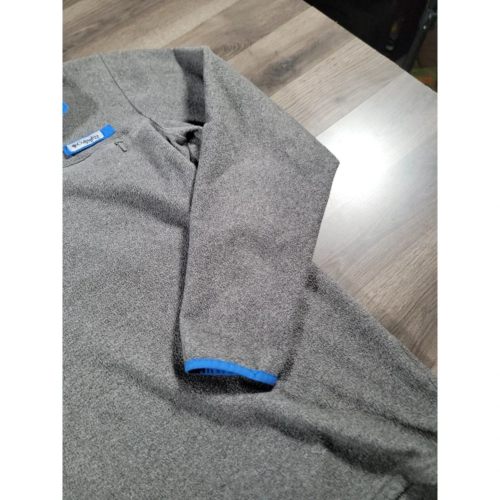 Columbia PFG Fleece Snap Jacket Adult Size XL Gray Mens Fishing Outdoors Explore